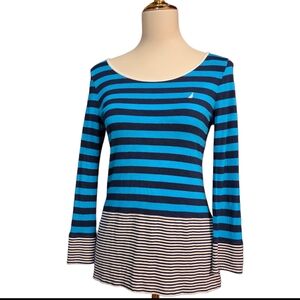 Nautica Long Sleeved Dress Style Shirt Size Small